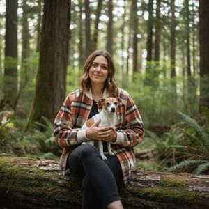 Plaid Bomber Jacket - Orange, Brown, Cream